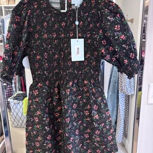 Hill House Floral Black Dress